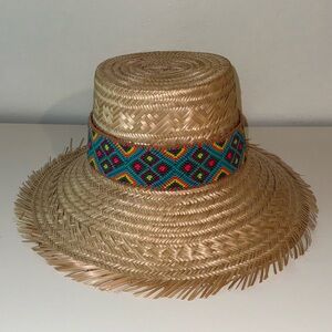 TEIRUMA STRAW HAT WITH ACCENT SIZE M